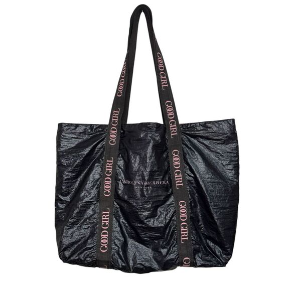 Carolina Herrera Good Girl Perfume Large Black and Pink Tote Bag - Picture 1 of 5